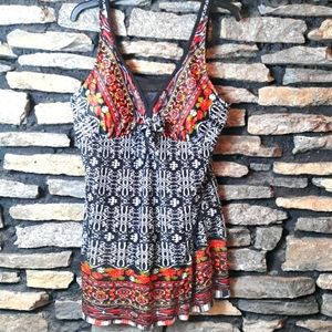 NWOT 1 piece bathing suit skirt cover up